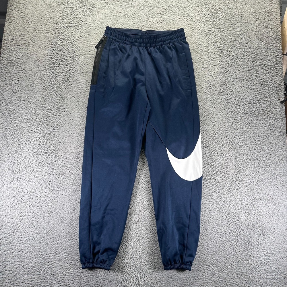 Nike Dri-Fit Sweatpants Mens M Blue Fleece‎ Lined Jogger Tapered Leg Performance
